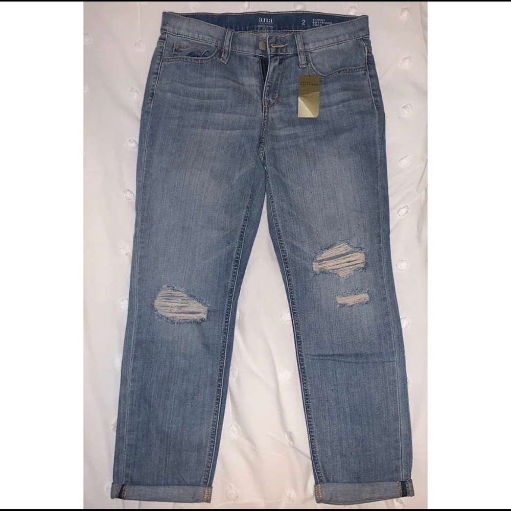 a.n.a. skinny boyfriend crop jeans
